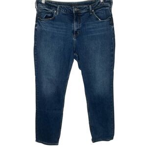 Silver Jeans Co. Women's Plus “Avery” Slim Leg Jean, Size 20x29”-EUC